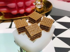 Molde silicona 4 obleas cuadradas